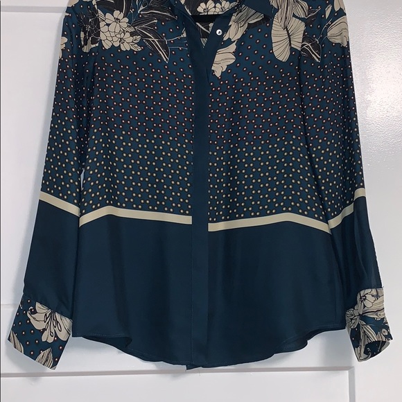 ZARA PRINTED BLOUSE size XS - Picture 4 of 5